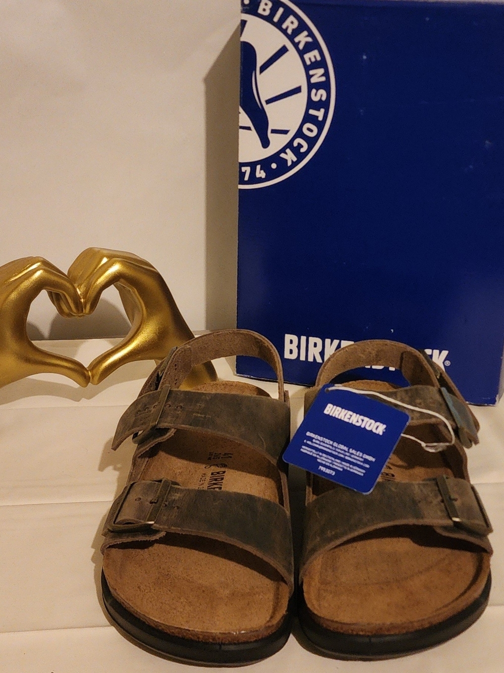Birkenstock Brown Two-Strap Men’s Sandals